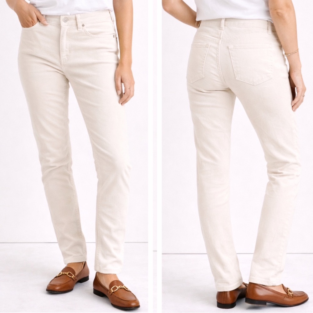 J. Crew Toothpick Corduroy Pants Ivory Cream Women’s Size 26P